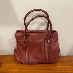 Vintage Red Coach 7586 Bordeaux Hamptons Satchel